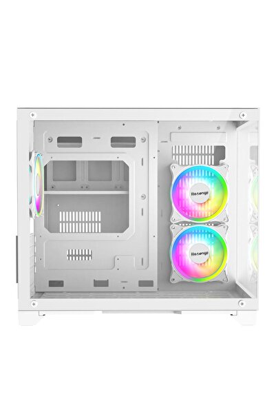 Revenge Nova Beyaz 3 Rgb Fanlı Temperli Cam Panel Boş M-atx Gaming Oyuncu Bilgisayar Kasası