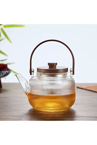 ABAREEK إبريق شاي زجاجي بسعة 800 مل مع مصفاة قابلة للإزالة