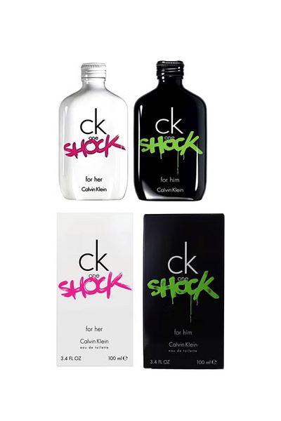 Calvin Klein One Shock Gift Set One Shock EDT For Her  (100 ), 1xOne Shock EDT For Him (100)ml
