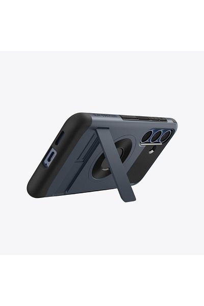 Spigen جراب Spigen Slim Armor MagFit لهاتف Samsung Galaxy S25 مع حامل - معدن رمادي