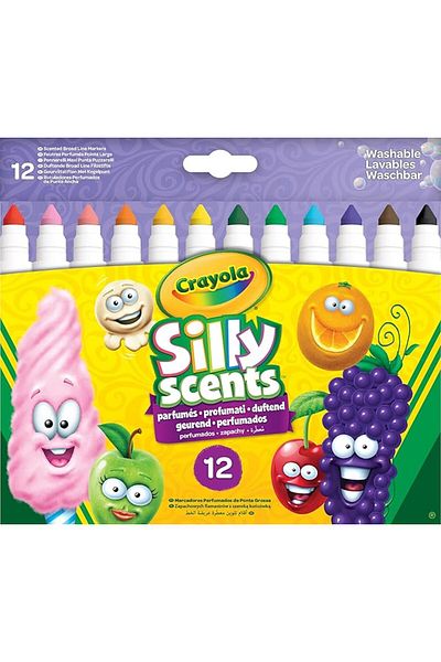 Crayola Silly Scents Washable Scented Markers 12Pieces- Broadline