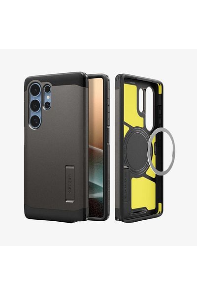 Spigen Spigen Tough Armor MagFit for Samsung Galaxy S25 ULTRA case [MagSafe Compatible] - Gunmetal