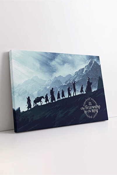 KOSS Dijital Αφίσα ταινίας The Lord of the Rings Ring Fellowship ζωγραφισμένη...