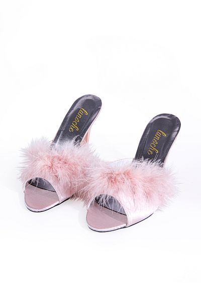 Lunoche Nightwear Feather Women's Dowry Slippers Stylish Daily House Slippers Ornate Dowry Birth Guest Bridal Slippers
