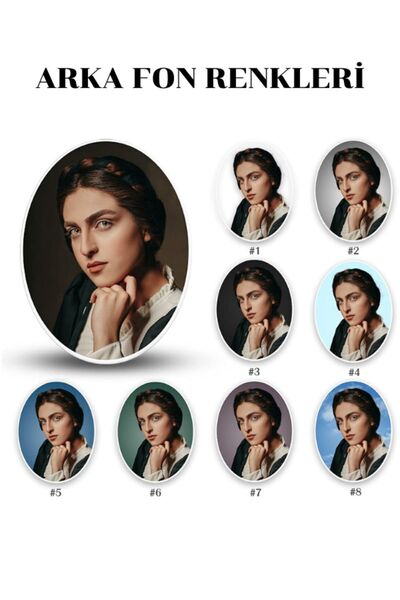 Doruk Mezar Taşı Üzerine Solmayan Porselen Resim 8x10cm