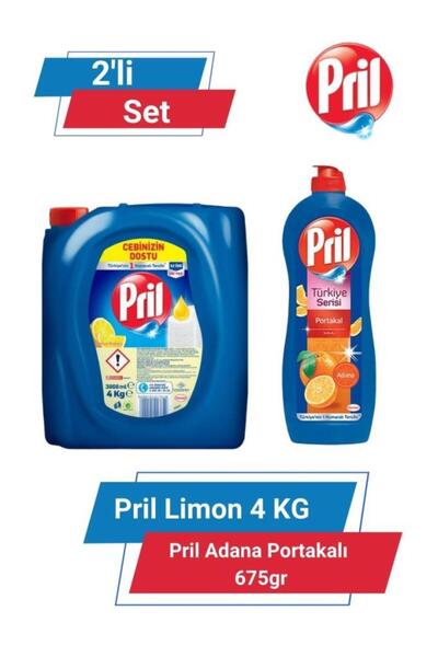 Pril Limon 4kg & Adana Portakalı 675gr 2'li Set
