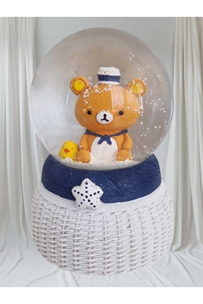 ARD IŞIKLI MÜZİKLİ DENİZCİ AYICIK CAM KAR KÜRESİ ORTA BOY