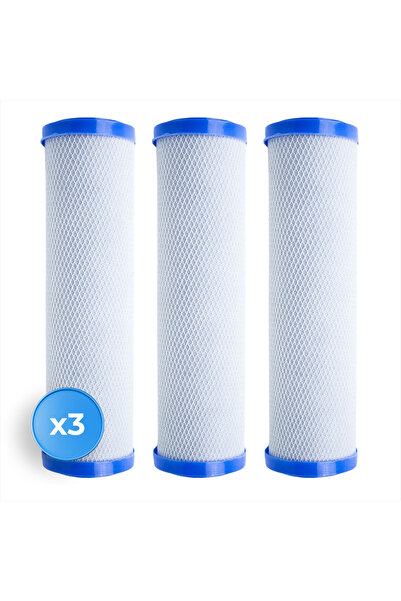 Arvepa Açık Kasa Su Arıtma Cihazı CTO Blok Karbon Filtre 3 Adet