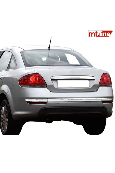 Mt Line Accessories Arka Tampon Çıtası 3 Parça Fiat Linea SD 2012 ve Üzeri Uyumlu Krom Paslanmaz Çelik