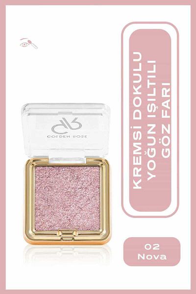 Golden Rose Glitter Glow Eyeshadow No:02 Nova Glittery Shimmer Shadow 2.5 g