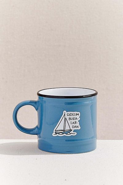 Paşabahçe Blue Sailboat Feel Things Mug