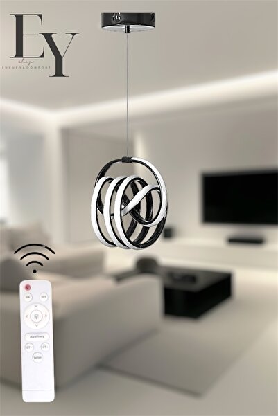 EYSHOP Modern Siyah İmza Model 3 Renk Kumandalı/Dimmerlı (Beyaz&Sarı&Günışığı...