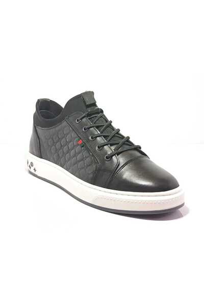 Voyager 6424-1 Black Men's Daily Leather Casual Shoes