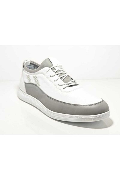 Voyager 4965 Λευκά Ανδρικά Δερμάτινα Παπούτσια Casual