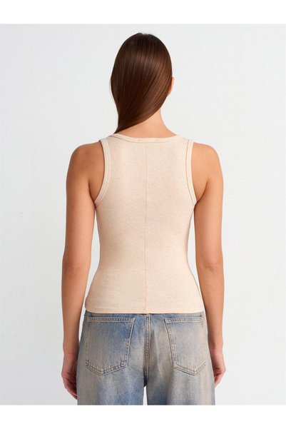 Dilvin 20841 Suspended Top-Beige Melange
