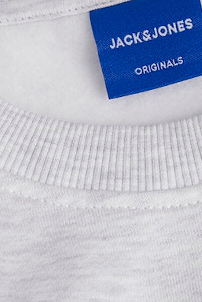 Jack & Jones Ανδρικό λευκό φούτερ Jorbronx 12262880-BrightWhite