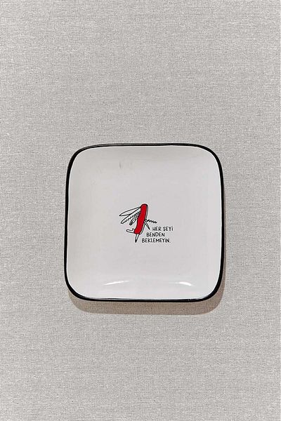 Paşabahçe White Feel Things Pocket Knife - with Plate