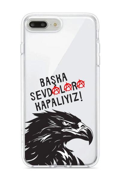 3GEN CASE Fan Patterned Transparent Silicone Case Compatible with iPhone 8 Plus & iPhone 7 Plus