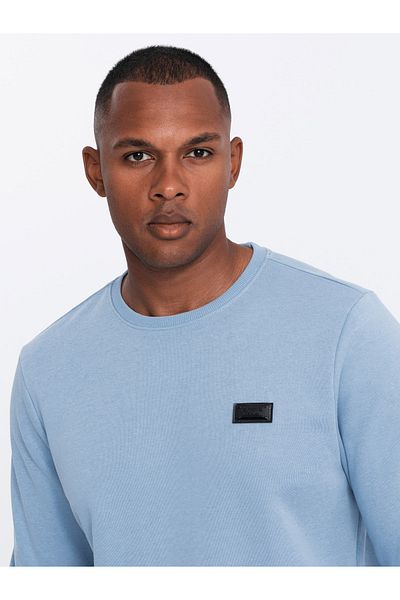 OMBRE Hanorac pentru bărbați non-stretch cu știft metalic - albastru V3 OM-SSNZ-0136 XL