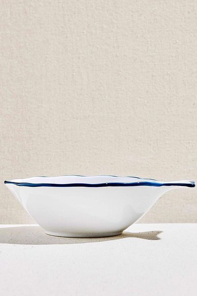 Paşabahçe White Fish L Ceramic Bowl - Electrum