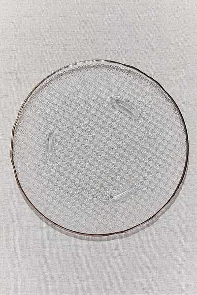 Paşabahçe Frosted Glass Cheese Plate Platinum 34 cm