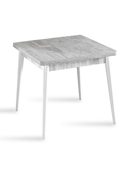 HOMS Masa bucaterie Brigitte,patrat,culoare alb 80 cm