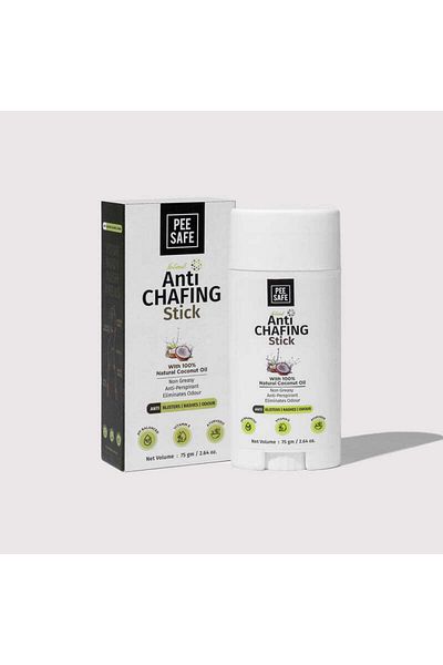 Pee Safe PeeSafe 100% Natural Anti Chafing Stick for Underarms and Inner Thighs, Suitable for Blisters, 75gm