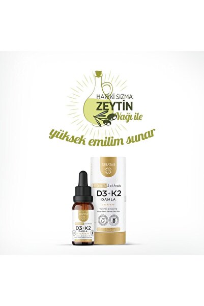 Erbatab Vitamin D3 K2 2'si 1 Arada Damla