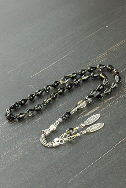 Tesbih Otağı Gümüş İsimli Tesbih Damla Kesim Ateş Kehribar Tesbih | Soru&Ceva...