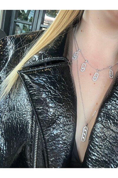 Asteria Jewelry قلادة من الفولاذ المقاوم للصدأ موديل الفوضى