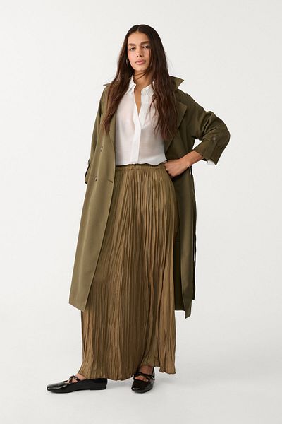 Stradivarius Long flowing satin skirt