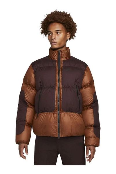 Nike Sportswear Therma Fit Puffer Down Fill Jacket Goose Feather Brown Coat