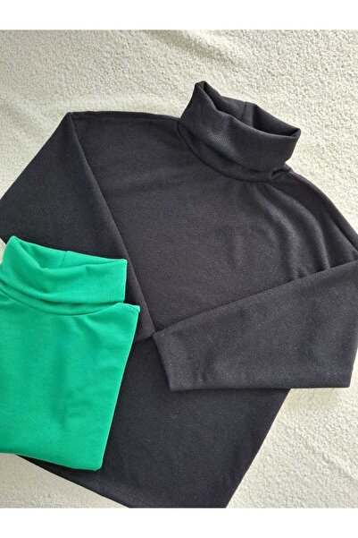 URAZ1984 Oversize Simli Balıkçı Yaka Bluz