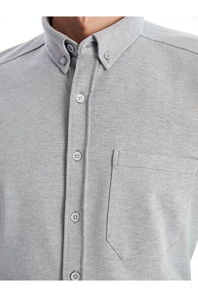 LC Waikiki Lcwaikiki Classic Gray Regular Fit Long Sleeve Men's Shirt