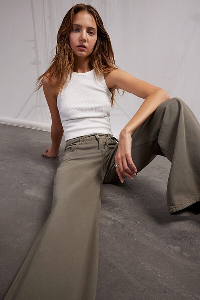 DeFacto Coool Gabardine-Hose mit weitem Bein und hoher Taille E1794ax25sp