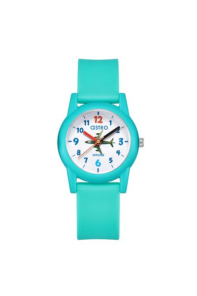 Astro Kids Japan PC21 Movement Watch, Analog Display and Polyurethane Strap - A23810-PPJW, Green