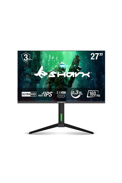SHARX Gaming Monitor 27"(27U160I), OD 160hz, 0.3ms,IPS UHD,2.1HDMI,Adjustable Stand,RGB Backlight