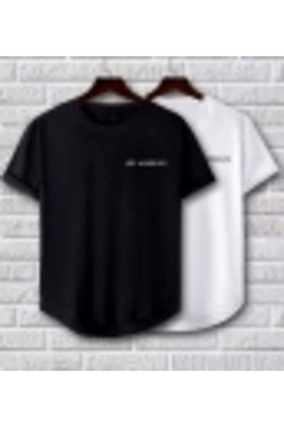 Minikelya Optimist Unisex Los Angeles Printed Black-White Tshirt Set