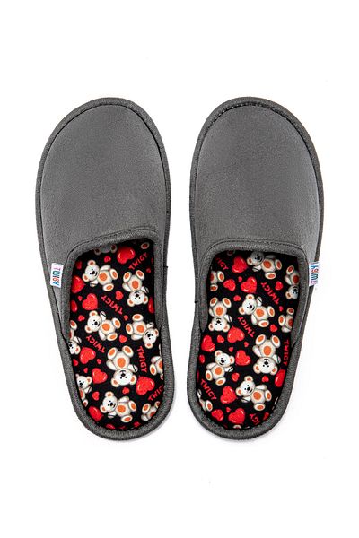 Twigy Amore Gray Women's House Slippers - Size 36/41
