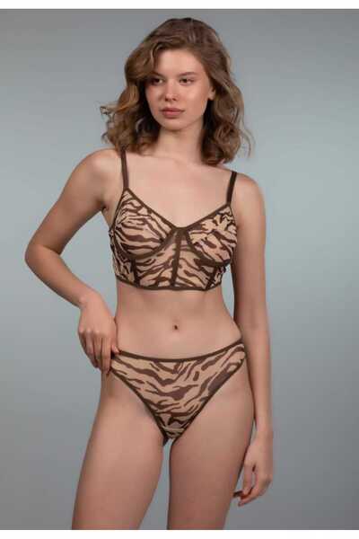 MODA Patterned Bustier Set