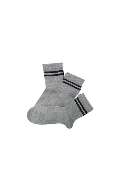 shefox 3 Pairs Men's under Sole Towel Seamless Quality Striped Sports Socks