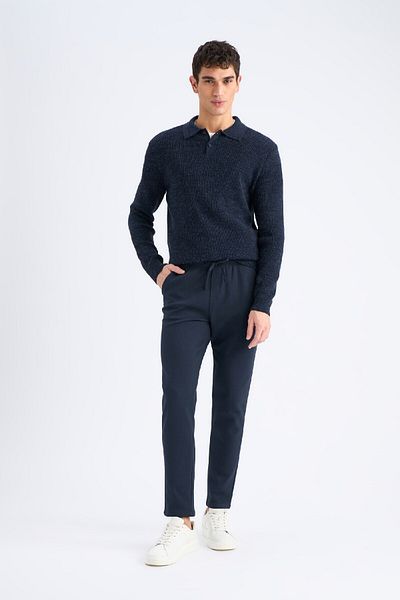 DeFacto Basic Jogger Pants - Straight Waist, Lace-Up Pocket, Straight Leg C6022Ax25Sp