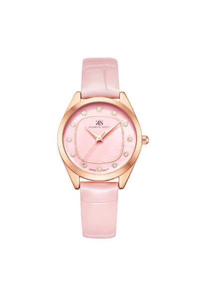 Kenneth Scott ساعة كينيث سكوت النسائية التناظرية ذات المينا الوردية - K24508-RLPP