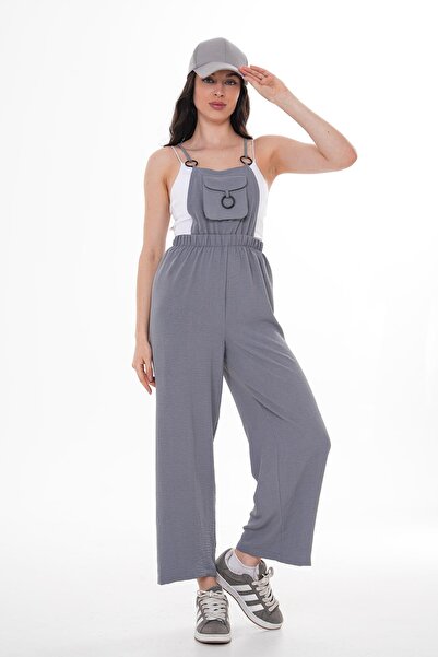 ŞİMAL Γυναικεία φόρμα με λεπτομέρεια με λουράκια 250001 -