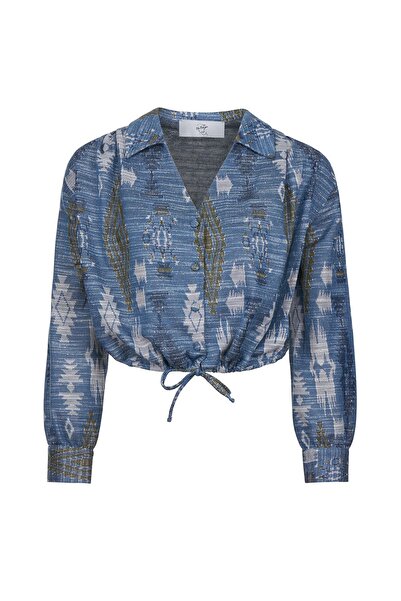 Eda Erdoğan Etnik Denim Gömlek