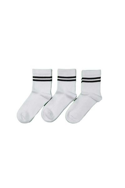 shefox 3 Pairs Men's under Sole Towel Seamless Quality Striped Sports Socks