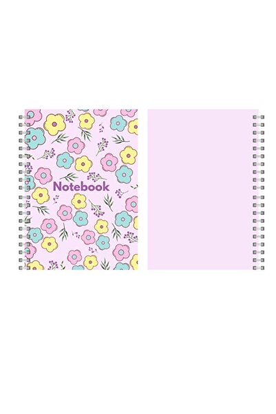 Panda 160 Pages Lined Floral Patterned Notebook
