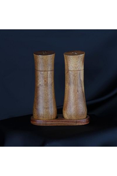 MİEN Mien Durable Acacia Salt and Pepper Shakers 7B133