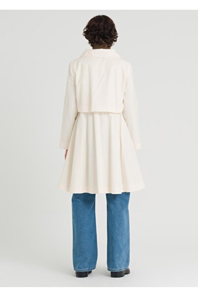 Armağan Beli Büzgülü Kısa Trençkot