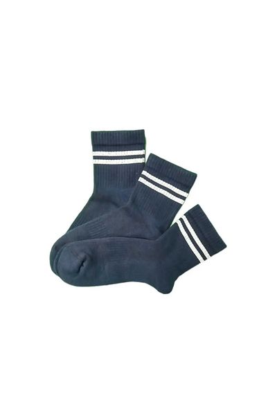 shefox 3 Pairs Men's under Sole Towel Seamless Quality Striped Sports Socks